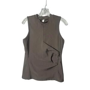 Athleta Women's  Medium Gray Bayview Powervita  Sleeveless Activewear Tank Top